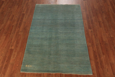 Hokku Designs Aqua Green & Blue Modern Gabbeh Oriental Rug 4x6