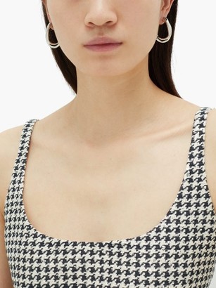 Balenciaga Twirl Xs Twisted Hoop Earrings - Silver