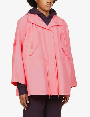 Benetton Drawstring cotton-blend raincoat - ShopStyle Jackets
