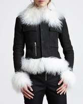 Thumbnail for your product : McQ Shearling-Trim Moto Jacket