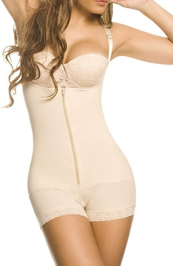 YIANNA Full Body Shaper for Women Tummy Control Shapewear Open Bust  Bodysuit Fajas Colombianas Zip Strapless Underwear Beige - ShopStyle Plus  Size Lingerie