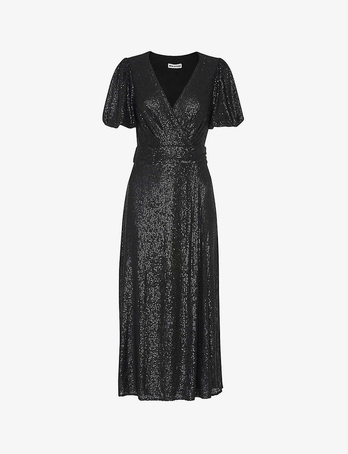Whistles Sequinembellished midi dress ShopStyle