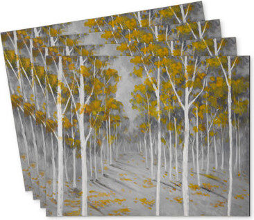East Urban Home Birch Forest Polyester Placemat Set of 4 | Home Decor Essential