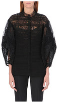 Thumbnail for your product : Oscar de la Renta Puffed-sleeve lace top