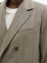Thumbnail for your product : A.P.C. Prune Double-breasted Houndstooth Wool Blazer - Beige Multi