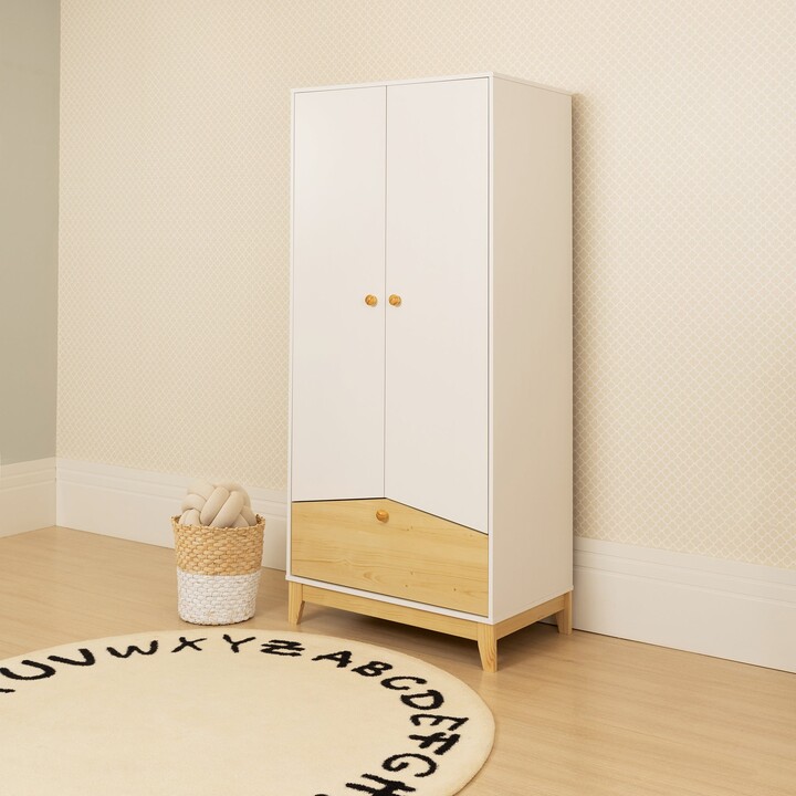 Dunelm Cody 2 Door 1 Drawer Wardrobe Cream ShopStyle Chests