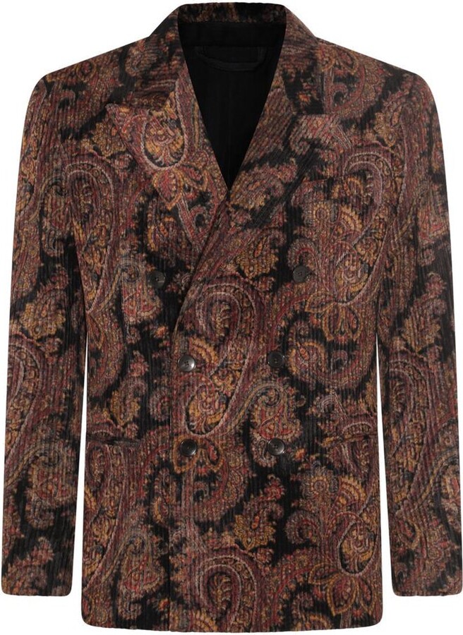 Etro Floral Printed Double Breasted Blazer