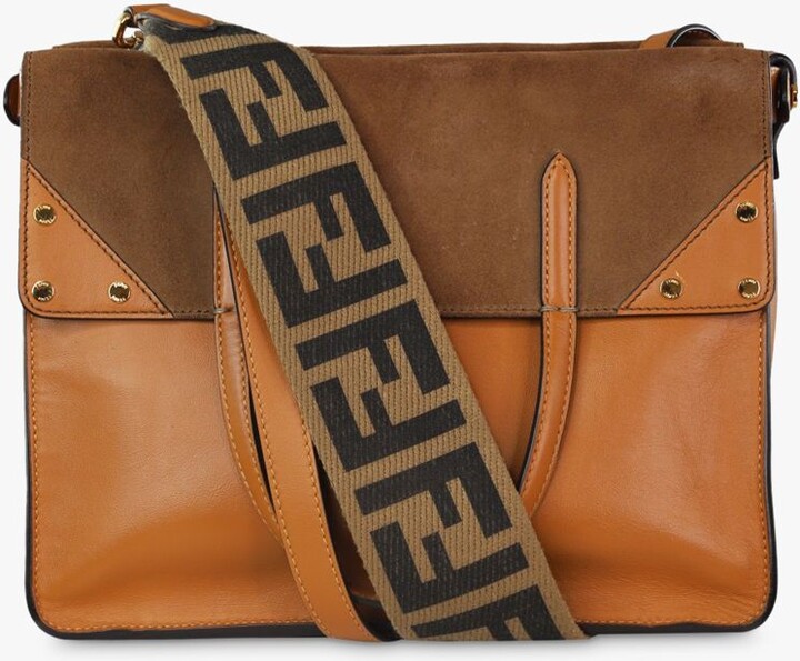 Leather Bag Fendi Second Hand Bags Used] FENDI Handbag 2WAY Bag