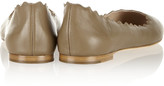 Thumbnail for your product : Chloé Lady scalloped leather ballet flats