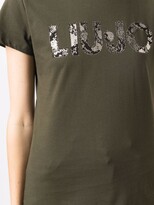 Thumbnail for your product : Liu Jo snakeksin logo-print cotton T-shirt