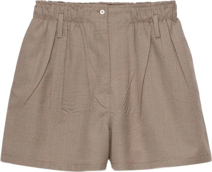 Prada Mouliné Wool Shorts
