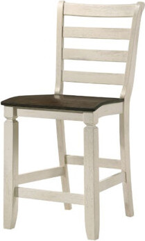 Rosalind Wheeler Auzinda Solid Wood Ladder Back Side Chair in Whitedining room chairdinning chairkitchen chairSide chair