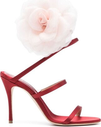 Satin Floral Shoes