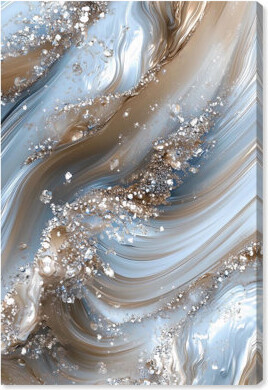 Crystal Ice Storm Canvas Elegant Abstracts by