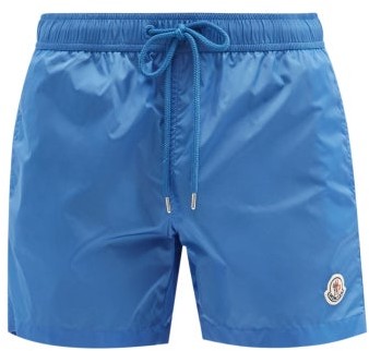 Moncler Logo-patch Swim Shorts - Dark Blue - ShopStyle