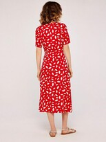 Thumbnail for your product : Apricot Falling Leaves Wrap Midi Dress - Red