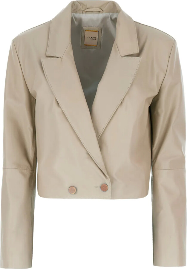 D'amico Double-Breasted Cropped Jacket