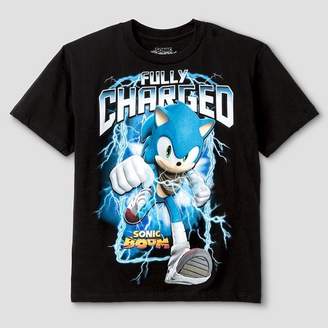 Sonic Boys' Sonic Fully Charged T-Shirt - Black