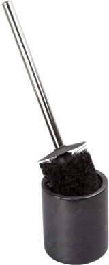 Creative Home Natural Black Marble Toilet Ball Brush and Holder Set with Silicone Cover Compact Storage Scrubbing Brush for Bathroom Cleaning