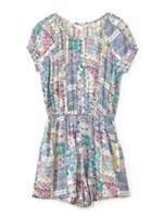 Thumbnail for your product : Yumi Girls Patchwork Print Playsuit