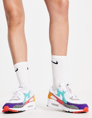air max 90 trainers white leopard