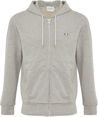 MAISON KITSUNÉ Tricolor Fox patch zipped hoodie - ShopStyle