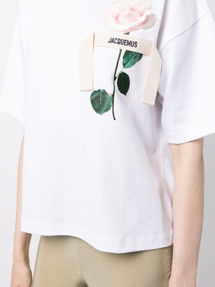 T-shirt Personnalisé Jacquemus Beige Les Classiques 'Le T-Shirt