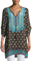 Thumbnail for your product : Tolani Sanaya Medallion-Print Easy Tunic/Dress