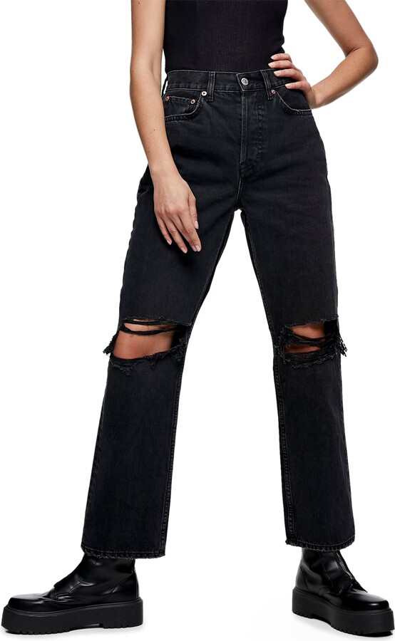 Black Jeans Ripped Knee | Shop the world's largest collection of fashion |  ShopStyle