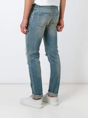 Saint Laurent distressed slim fit jeans