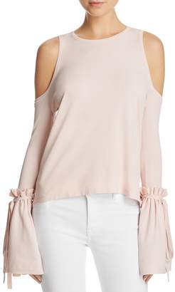 Milly Cold Shoulder Flared Cuff Shirt