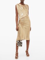 Thumbnail for your product : Paco Rabanne Gathered Chainmail Dress - Gold