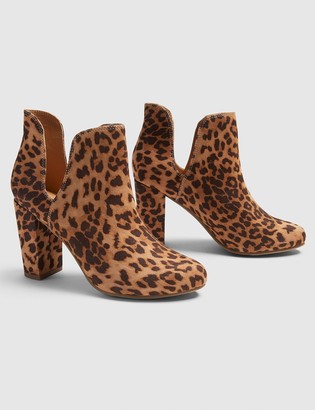 leopard booties wide width