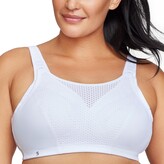 Thumbnail for your product : Glamorise Full Figure Plus Size Custom Control Sports Bra Wirefree #1166 White/Gray