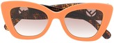 Thumbnail for your product : Fendi Cat Eye Monogram Print Sunglasses