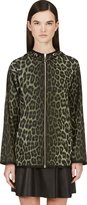 Thumbnail for your product : Moncler Gamme Rouge Green Leopard Print Reversible Hooded Jacket
