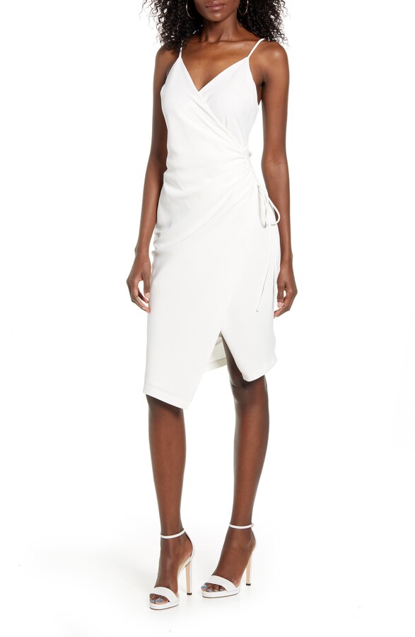 ivory bodycon midi dress