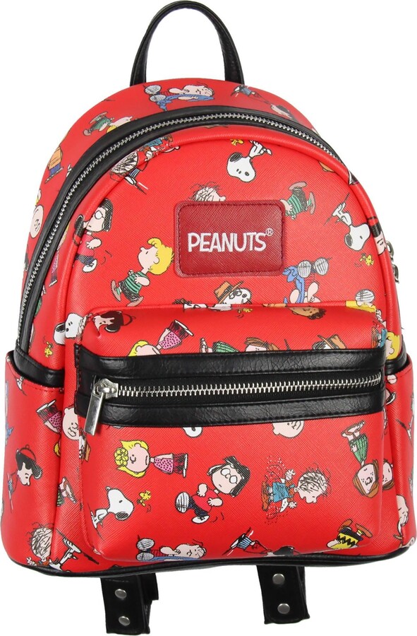 Peanuts Snoopy Charlie Brown Linus Lucy Sally Marcie Toss Print Mini Backpack