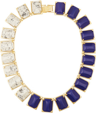 Gardenia Lele Sadoughi gold-plated, howlite and marble necklace