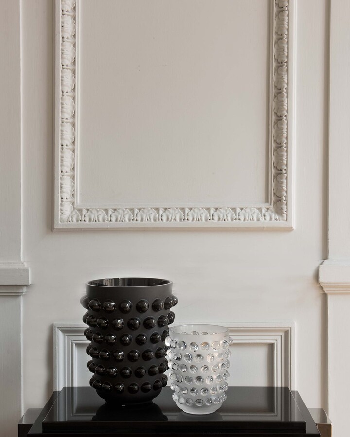 Lalique Mossi Black XXL Vase - 12"