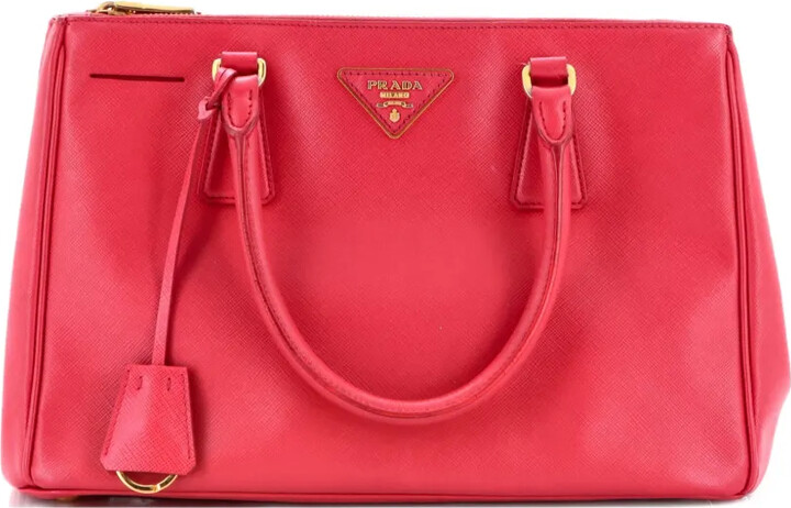 Prada Pre-Owned Double Zip Lux Saffiano Leather Small tote bag