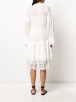 Thumbnail for your product : Ermanno Scervino Flared Lace-Hem Day Dress