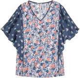 Pepe Jeans Mix Floral Print Blouse with Ruffles