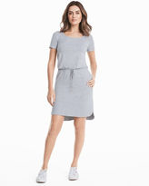 Thumbnail for your product : White House Black Market Heather Gray Tie-Waist Knit Sneaker Dress