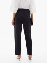Thumbnail for your product : Issey Miyake Blink Geometric-print Pleated Trousers - Womens - Navy