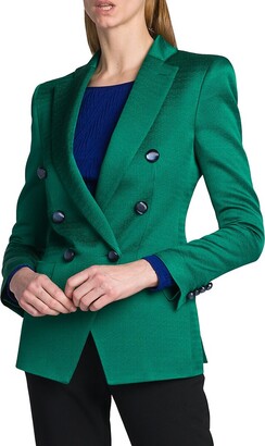 Giorgio Armani Textured Jacquard Double-Breasted Jacket