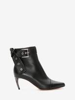 Thumbnail for your product : Alexander McQueen Eyelet Bow Horn Heel Bootie