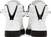 Thumbnail for your product : Giuseppe Zanotti SSENSE Exclusive White Leather High-Top Sneakers