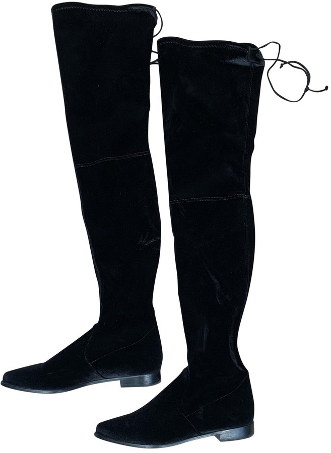 stuart weitzman velvet boots