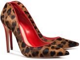 Thumbnail for your product : Alexander McQueen Leopard Heart 105 pony pumps